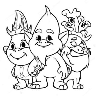 Trolls 3 Farvelægningsside | Trolls 3 malebog