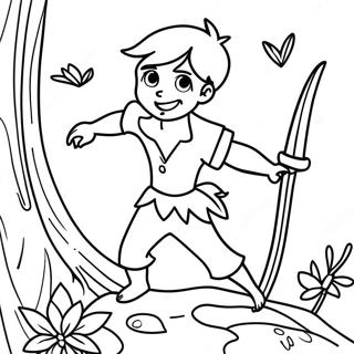 Peter Pan farvelægningsside | Peter Pan malebog