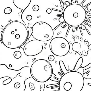 Farverige Immunceller Farvelægningsside | Immunsystem malebog