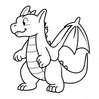Charizard der puster ild farvelægningsside | Ild Pokemon malebog