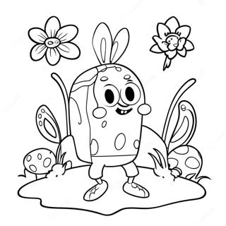 SpongeBob påske farvelægningsside | SpongeBob Påske malebog