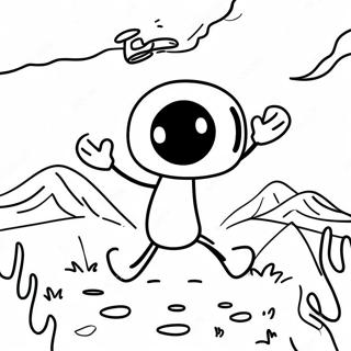 Stickman eventyr farvelægningsside | Stregmand malebog