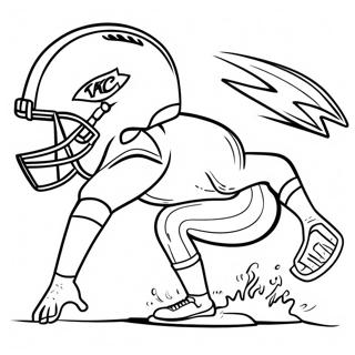Kansas City Chiefs Spiller i Aktion Malebog | Chefer malebog