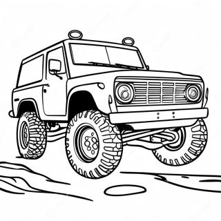 Offroad køretøj farvelægningsside | Off Road malebog