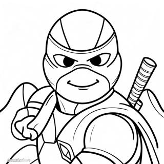 Raphael ninja skildpadde farvelægningsside | Raphael malebog