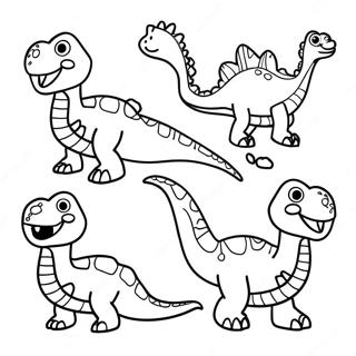 Farverige Dinosaurer Malebog | Uddøde Dyr malebog