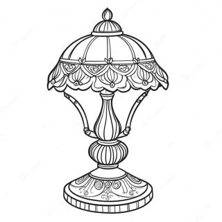 Vintage dekorativ lampe farvelægningsside | Lampe malebog