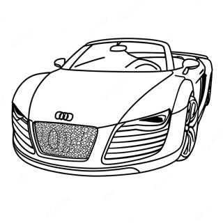 Audi R8 Sportsvogn Farvelægningsside | Audi R8 malebog