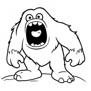 Abominable Snowman farvelægningsside | Afskyelig malebog