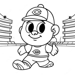 Cincinnati Reds Maskot Malebog | Cincinnati Reds malebog