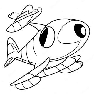 Jay Jay Jetfly der Flyver Højt Farvelægningsside | Jay Jay jetflyet malebog