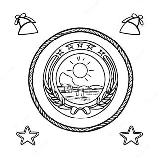 Iowa Statens Flag Farvelægningsside | Iowa Stat malebog