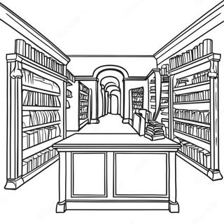 Bibliotek Farvelægningsside | Bibliotek malebog