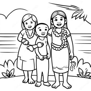 Hawaiiansk Ohana Familie Malebog | Ohana malebog