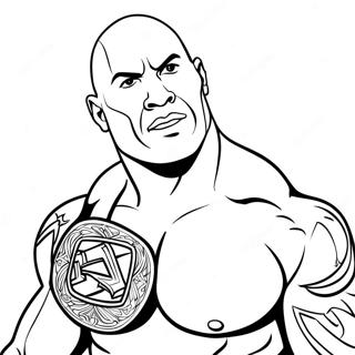 The Rock WWE Farvelægningsside | Klippen malebog