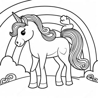Magisk Afro Enhjørning i en Regnbue Malebog | Afro Unicorn malebog
