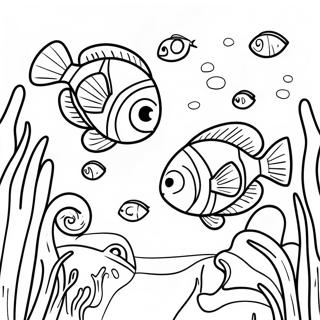 Nemo og Dory Underwater Adventure Farvelægningsside | Finding Dory malebog