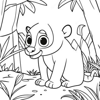 Madagaskar Jungle Eventyr Farvelægningsside | Madagaskar malebog