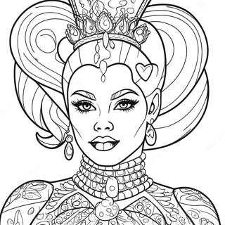 Fabelagtig Drag Queen i Glitrende Kostume Malebog | Drag Queen malebog