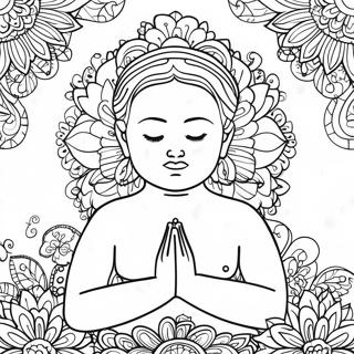 Mindful Åndedræt Farvelægningsside | Selvregulering malebog