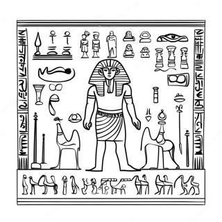 Oldegyptiske Hieroglyffer Malebog | historie malebog