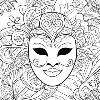 Elegant Fantomet fra Operaen Maske Malebog | Operas Fantom malebog