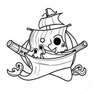 Piratskibe farvelægningsside | Pirateflag malebog