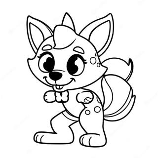Funtime Foxy i en Legesyg Position Malebog | Funtime Foxy malebog