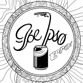 Pepsi Logo Farvelægningsside | Pepsi malebog