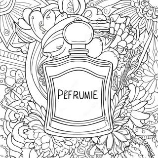 Parfume flaske farvelægningsside | Parfume malebog