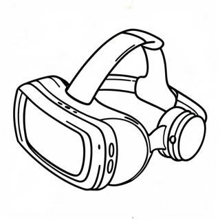 Farverig VR headset farvelægningsside | VR malebog
