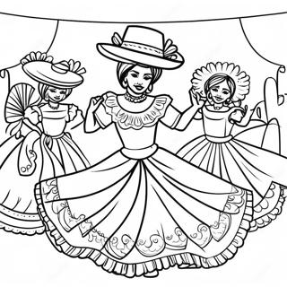 Traditionel Folklorico Danse Scene Malebog | Folklorico malebog