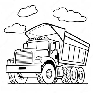Dump Truck Farvelægningsside | Tipvogn malebog