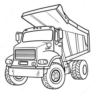 Stor Dump Truck Farvelægningsside | Tipvogn malebog