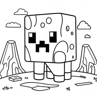Sød Minecraft slim farvelægningsside | Minecraft Slim malebog
