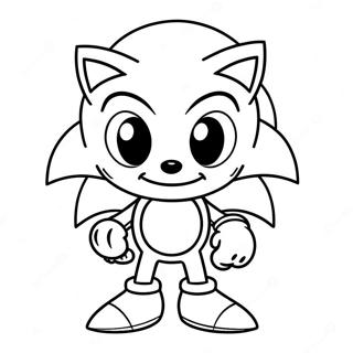 Sonic the Hedgehog med uhyggelige øjne farvelægningsside | Monster Sonic malebog