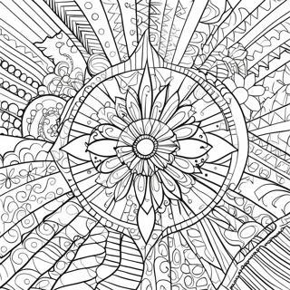 Art Deco Geometriske Mønstre Malebog | Art Deco malebog