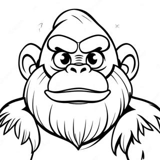 Sur Kong Farvelægningsside | Grumpy Kong malebog