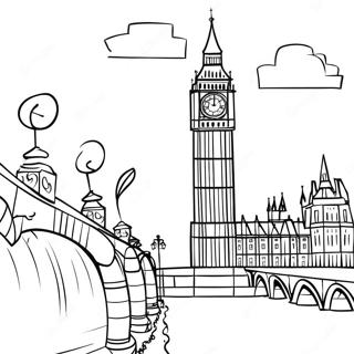 Big Ben ved Solnedgang Malebog | Store Ben malebog