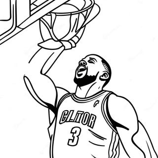 Dwyane Wade dunker basketball farvelægningssider | Dwyane Wade malebog