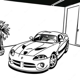 Rød Dodge Viper Farvelægningsside | Dodge Viper malebog