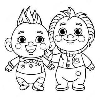Baby Einstein Figurer Farvelægningsside | Baby Einstein malebog