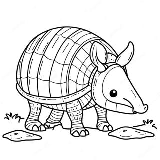 Armadillo Farvelægningsside | Dovendyr malebog