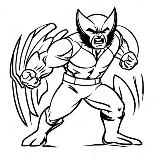 Wolverine dyr farvelægningsside | Wolverine Dyr malebog