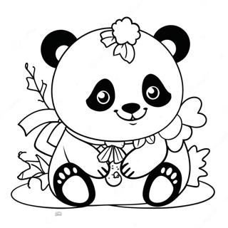 Jule panda farvelægningsside | Jule Panda malebog