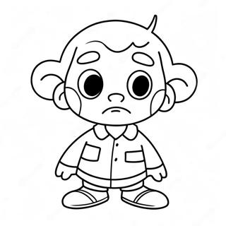 Undskyldende Tegneserie Figur Malebog | Undskyld malebog