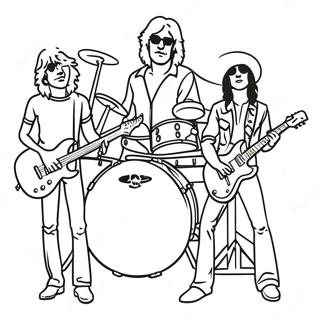 Klassisk Rockband Farvelægningsside | Gamle malebog