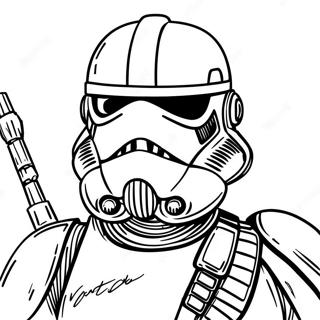 Scout Trooper farvelægningsside | Spejder Trooper malebog
