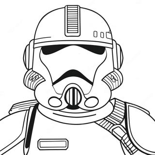 Uforskrækket Scout Trooper farvelægningsside | Spejder Trooper malebog