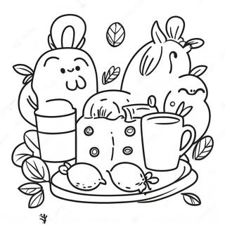 Te Party Farvelægningsside | Teatime malebog